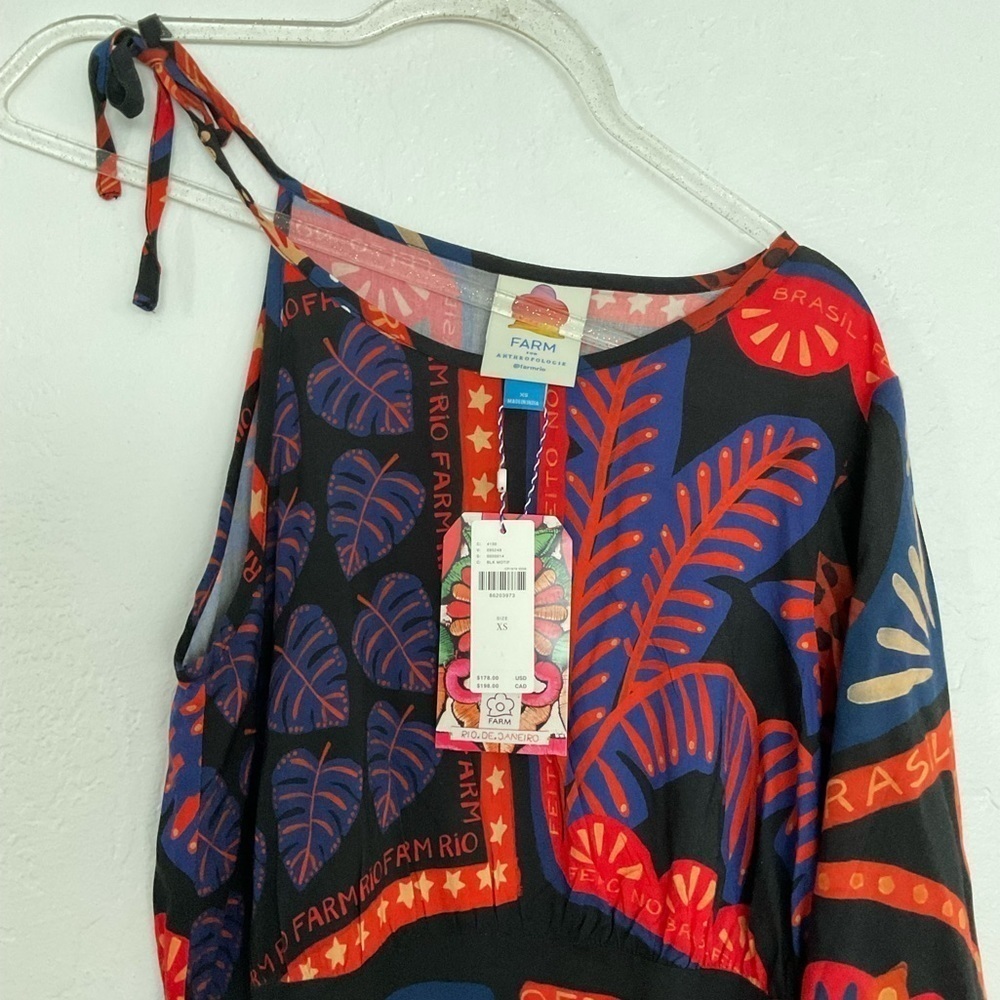NEW Farm Rio for Anthropologie One Sleeve Dress NWT​​​​​​​​ - Picture 7 of 8